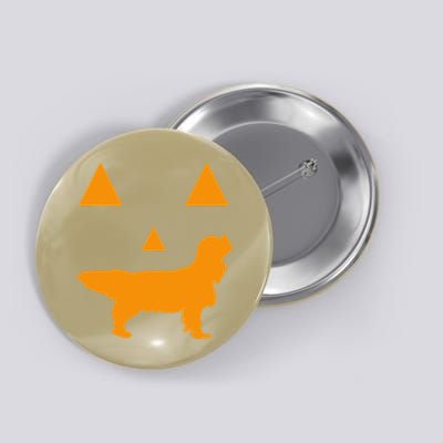 Cavalier King Charles Spaniel Halloween Spooky Face Funny Button