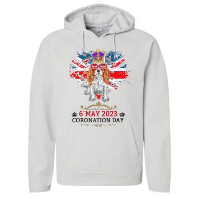 Cavalier King Charles Coronation Ideas  & Union Jack Performance Fleece Hoodie