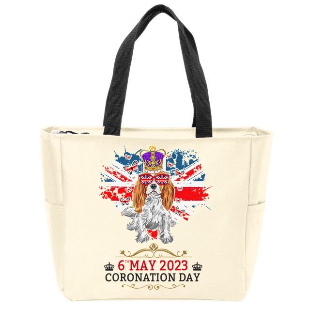Cavalier King Charles Coronation Ideas  & Union Jack Zip Tote Bag
