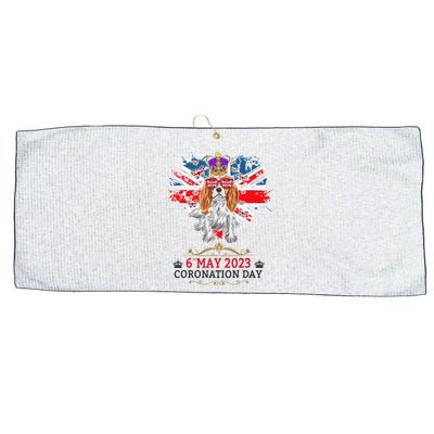 Cavalier King Charles Coronation Ideas  & Union Jack Large Microfiber Waffle Golf Towel
