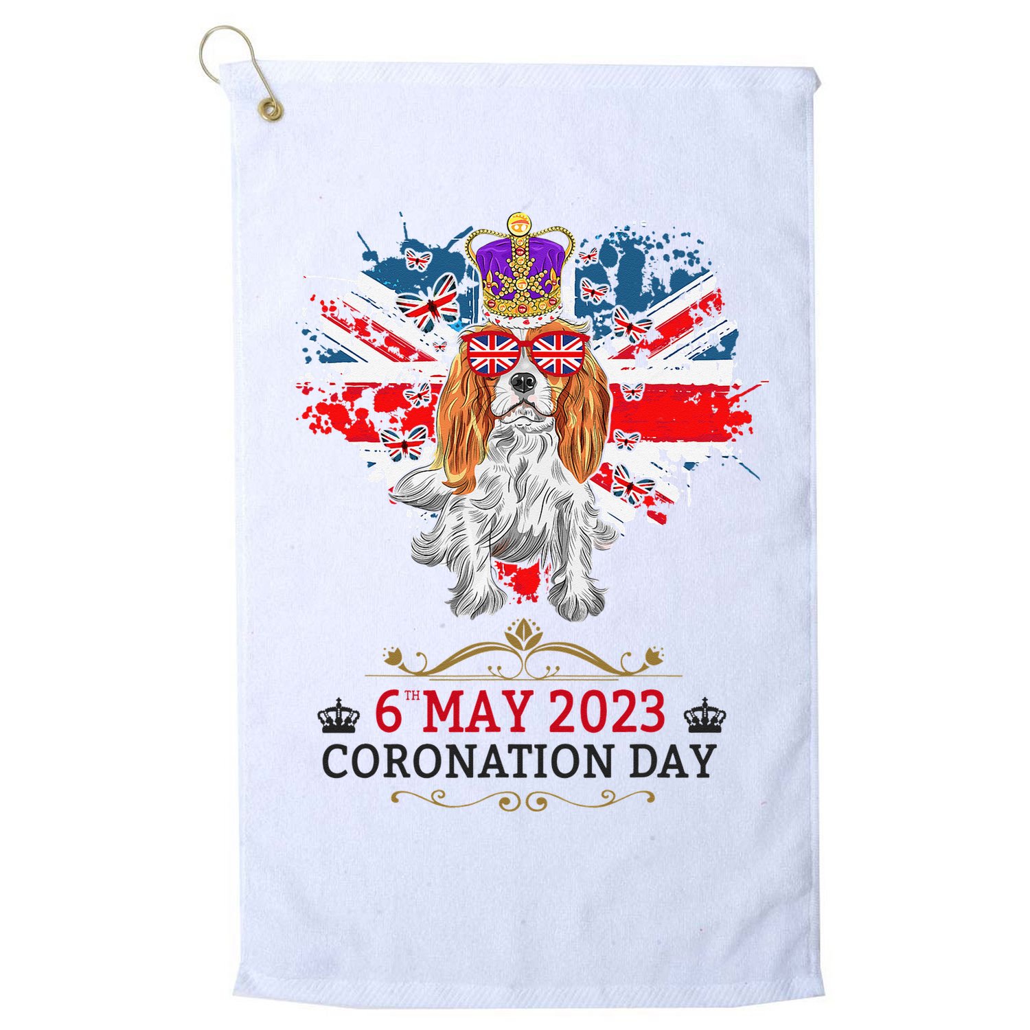 Cavalier King Charles Coronation Ideas  & Union Jack Golf Towel
