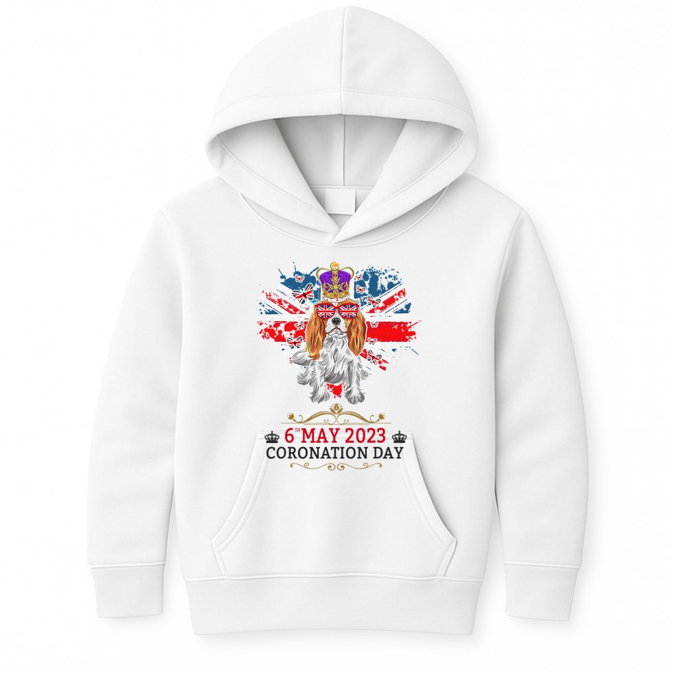 Cavalier King Charles Coronation Ideas  & Union Jack Kids Hoodie