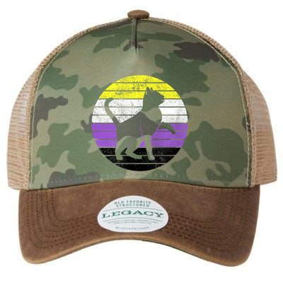 Cute Kitten Cat Nonbinary Pride Lgb Quotes Non Binary Flag Legacy Tie Dye Trucker Hat