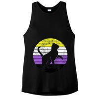 Cute Kitten Cat Nonbinary Pride Lgb Quotes Non Binary Flag Ladies PosiCharge Tri-Blend Wicking Tank