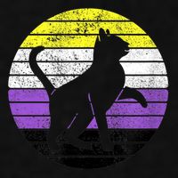 Cute Kitten Cat Nonbinary Pride Lgb Quotes Non Binary Flag Ladies PosiCharge Tri-Blend Wicking Tank