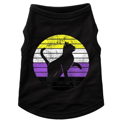 Cute Kitten Cat Nonbinary Pride Lgb Quotes Non Binary Flag Doggie Tank