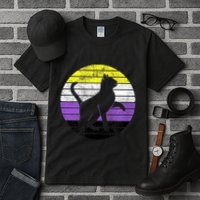 Cute Kitten Cat Nonbinary Pride Lgb Quotes Non Binary Flag Tall T-Shirt
