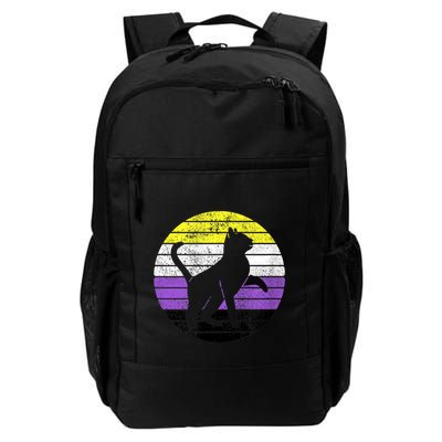 Cute Kitten Cat Nonbinary Pride Lgb Quotes Non Binary Flag Backpack