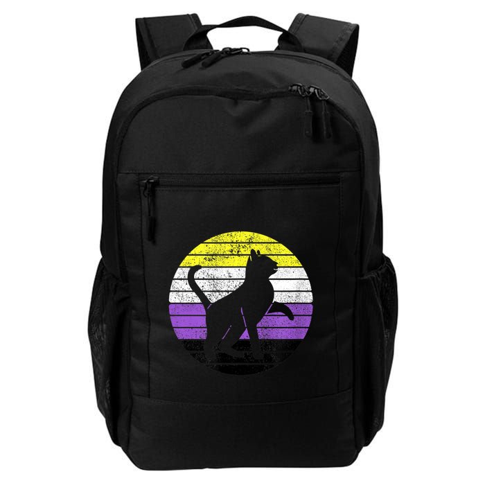 Cute Kitten Cat Nonbinary Pride Lgb Quotes Non Binary Flag Backpack