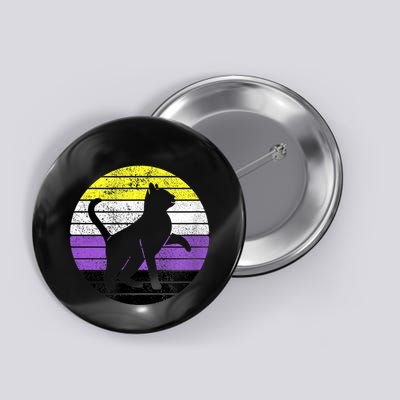 Cute Kitten Cat Nonbinary Pride Lgb Quotes Non Binary Flag Button