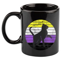 Cute Kitten Cat Nonbinary Pride Lgb Quotes Non Binary Flag 11oz C Handle Ceramic Mug