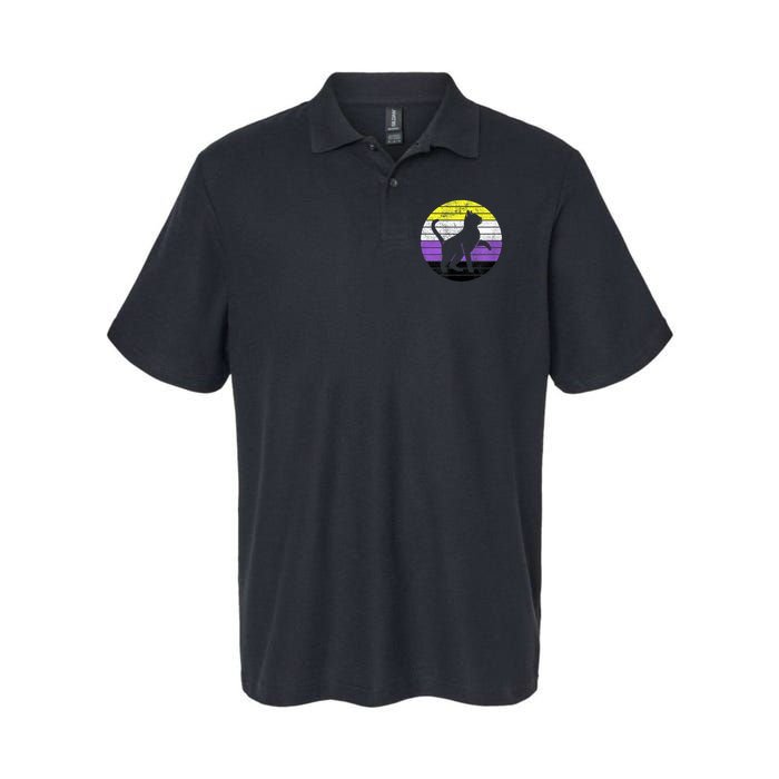 Cute Kitten Cat Nonbinary Pride Lgb Quotes Non Binary Flag Polo