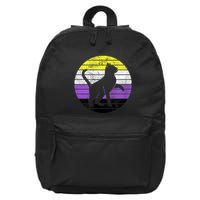 Cute Kitten Cat Nonbinary Pride Lgb Quotes Non Binary Flag 16 in Basic Backpack