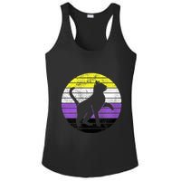 Cute Kitten Cat Nonbinary Pride Lgb Quotes Non Binary Flag Ladies PosiCharge Competitor Racerback Tank