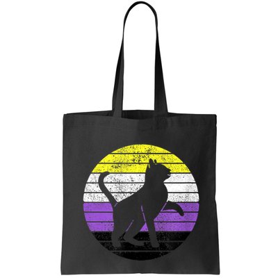 Cute Kitten Cat Nonbinary Pride Lgb Quotes Non Binary Flag Bag