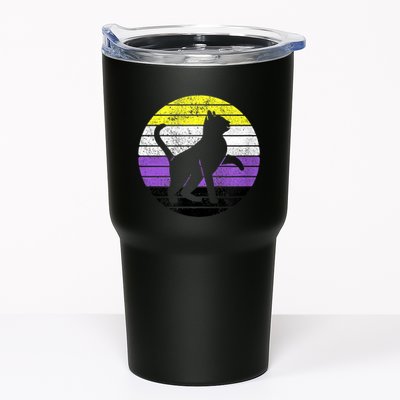 Cute Kitten Cat Nonbinary Pride Lgb Quotes Non Binary Flag Tumbler