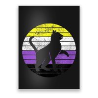 Cute Kitten Cat Nonbinary Pride Lgb Quotes Non Binary Flag Poster