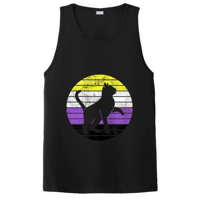 Cute Kitten Cat Nonbinary Pride Lgb Quotes Non Binary Flag PosiCharge Competitor Tank