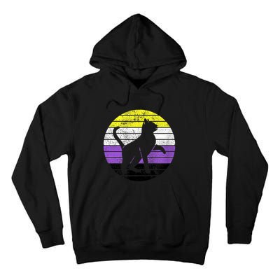 Cute Kitten Cat Nonbinary Pride Lgb Quotes Non Binary Flag Tall Hoodie