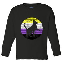 Cute Kitten Cat Nonbinary Pride Lgb Quotes Non Binary Flag Toddler Long Sleeve Shirt