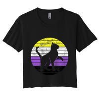 Cute Kitten Cat Nonbinary Pride Lgb Quotes Non Binary Flag Crop Top