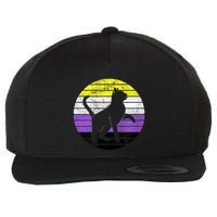 Cute Kitten Cat Nonbinary Pride Lgb Quotes Non Binary Flag Wool Snapback Cap