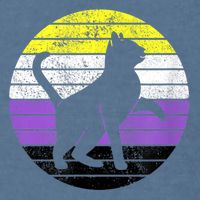 Cute Kitten Cat Nonbinary Pride Lgb Quotes Non Binary Flag Garment-Dyed Sweatshirt
