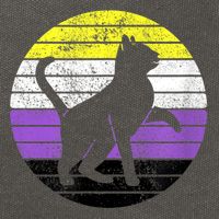 Cute Kitten Cat Nonbinary Pride Lgb Quotes Non Binary Flag Cotton Canvas Backpack