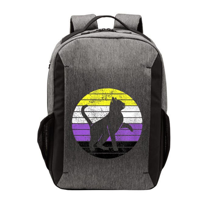 Cute Kitten Cat Nonbinary Pride Lgb Quotes Non Binary Flag Vector Backpack