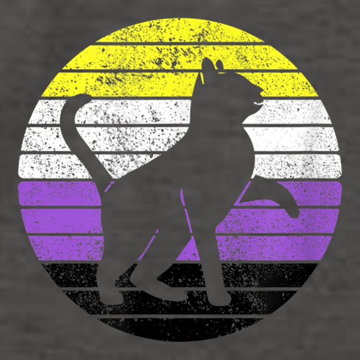 Cute Kitten Cat Nonbinary Pride Lgb Quotes Non Binary Flag Vector Backpack