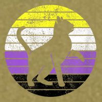 Cute Kitten Cat Nonbinary Pride Lgb Quotes Non Binary Flag Garment-Dyed Women's Muscle Tee