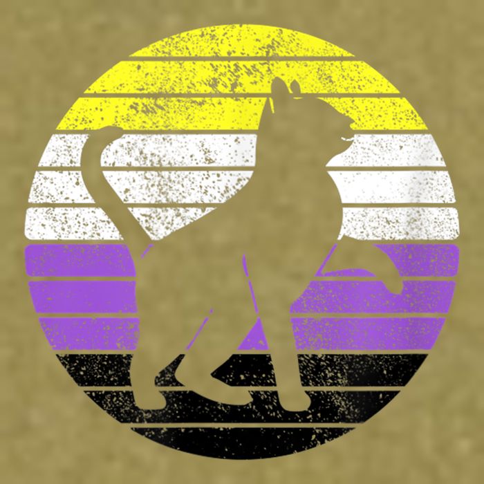 Cute Kitten Cat Nonbinary Pride Lgb Quotes Non Binary Flag Garment-Dyed Women's Muscle Tee