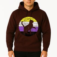 Cute Kitten Cat Nonbinary Pride Lgb Quotes Non Binary Flag Hoodie