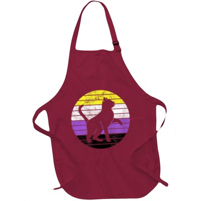 Cute Kitten Cat Nonbinary Pride Lgb Quotes Non Binary Flag Apron