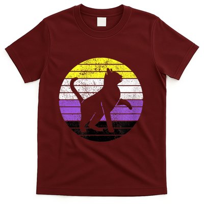 Cute Kitten Cat Nonbinary Pride Lgb Quotes Non Binary Flag T-Shirt