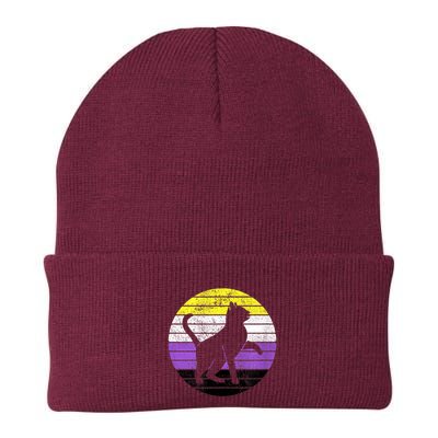 Cute Kitten Cat Nonbinary Pride Lgb Quotes Non Binary Flag Beanie