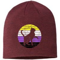Cute Kitten Cat Nonbinary Pride Lgb Quotes Non Binary Flag Sustainable Beanie