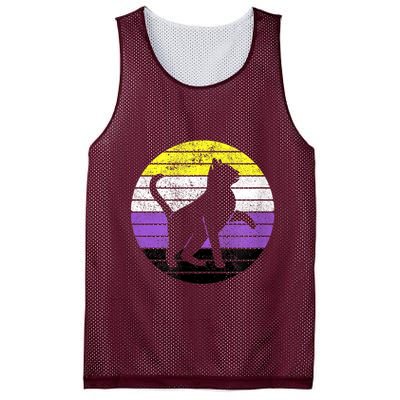 Cute Kitten Cat Nonbinary Pride Lgb Quotes Non Binary Flag Mesh Reversible Basketball Jersey Tank