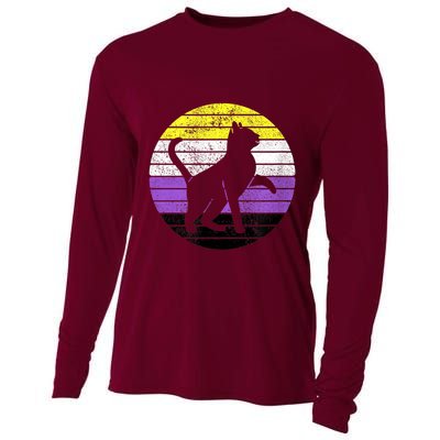 Cute Kitten Cat Nonbinary Pride Lgb Quotes Non Binary Flag Cooling Performance Long Sleeve Crew