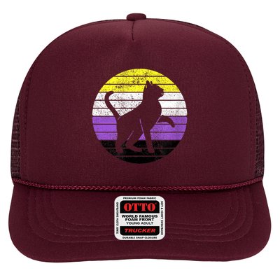 Cute Kitten Cat Nonbinary Pride Lgb Quotes Non Binary Flag Trucker Hat
