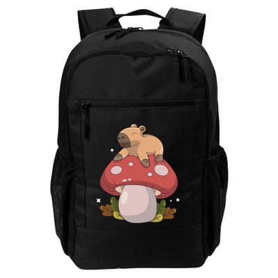 Cute Kawaii Capybara Mushroom Cottagecore Aesthetic Backpack