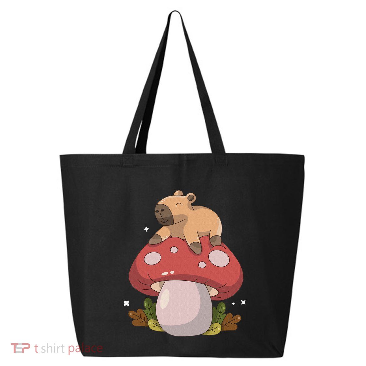 Cute Kawaii Capybara Mushroom Cottagecore Aesthetic 25L Jumbo Tote