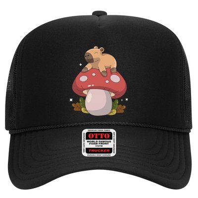 Cute Kawaii Capybara Mushroom Cottagecore Aesthetic Trucker Hat