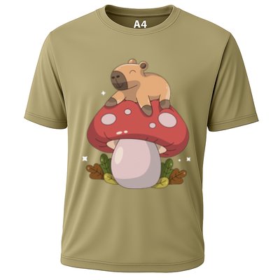 Cute Kawaii Capybara Mushroom Cottagecore Aesthetic Performance Shirt