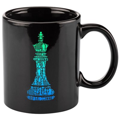 Chess King 11oz C Handle Ceramic Mug