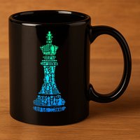 Chess King 11oz C Handle Ceramic Mug