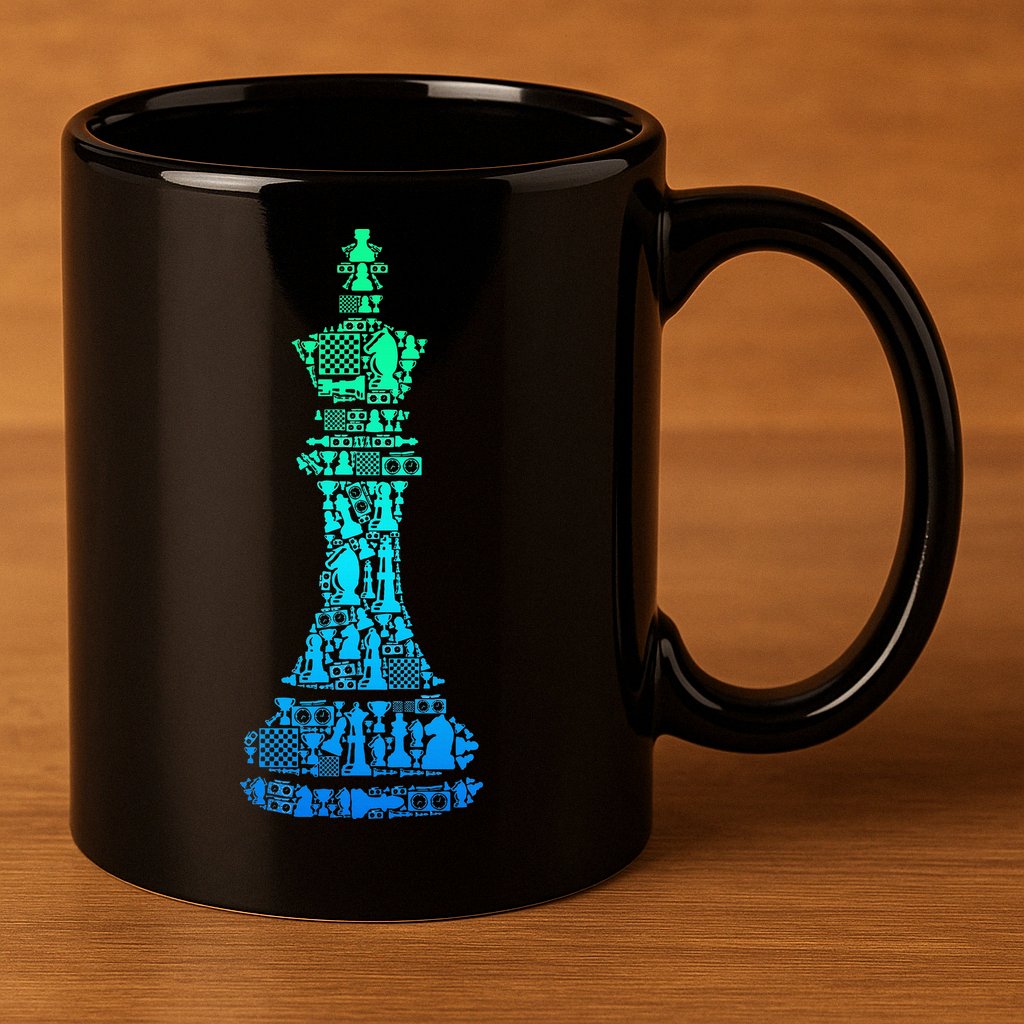 Chess King 11oz C Handle Ceramic Mug