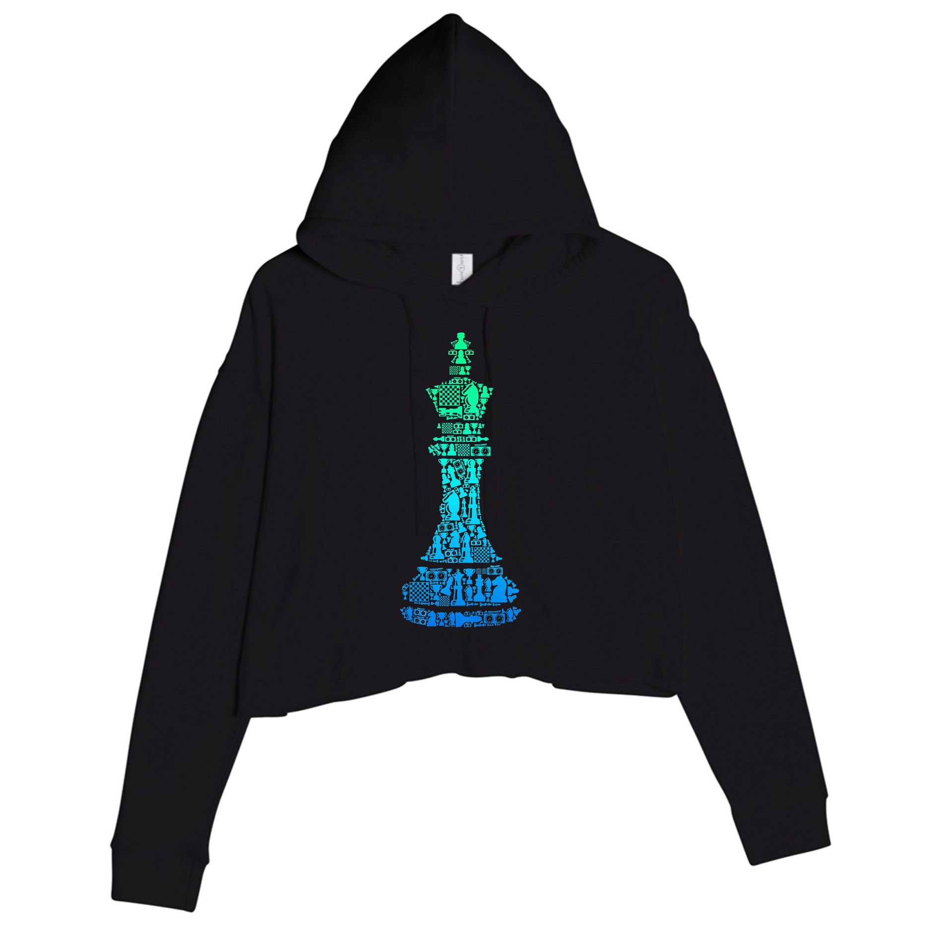 Chess King Crop Fleece Hoodie