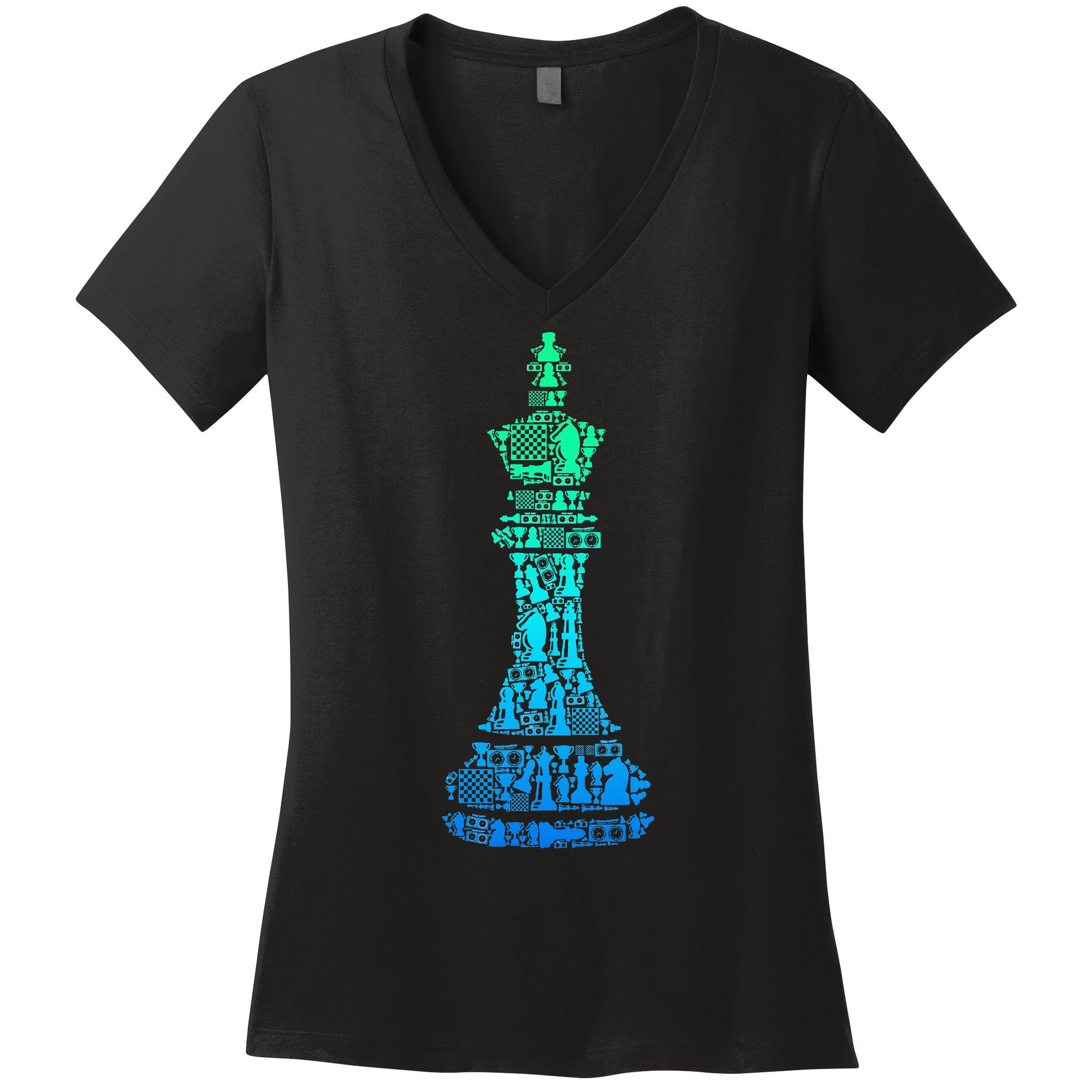 Chess King Women's V-Neck T-Shirt
