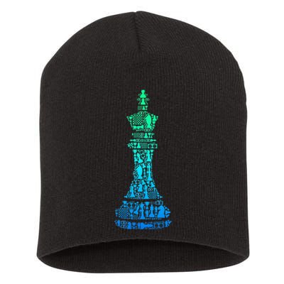 Chess King Short Acrylic Beanie